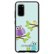 DistinctInk™ OtterBox Symmetry Series Case for Apple iPhone / Samsung Galaxy / Google Pixel - Blue Purple Yellow Owls
