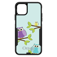 DistinctInk™ OtterBox Commuter Series Case for Apple iPhone or Samsung Galaxy - Blue Purple Yellow Owls