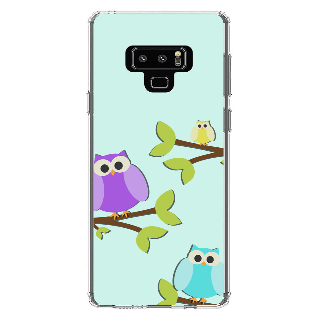 Blue Purple Yellow Owls Clear Shockproof iPhone Case, view 11