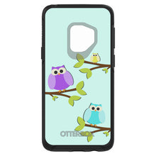 DistinctInk™ OtterBox Symmetry Series Case for Apple iPhone / Samsung Galaxy / Google Pixel - Blue Purple Yellow Owls