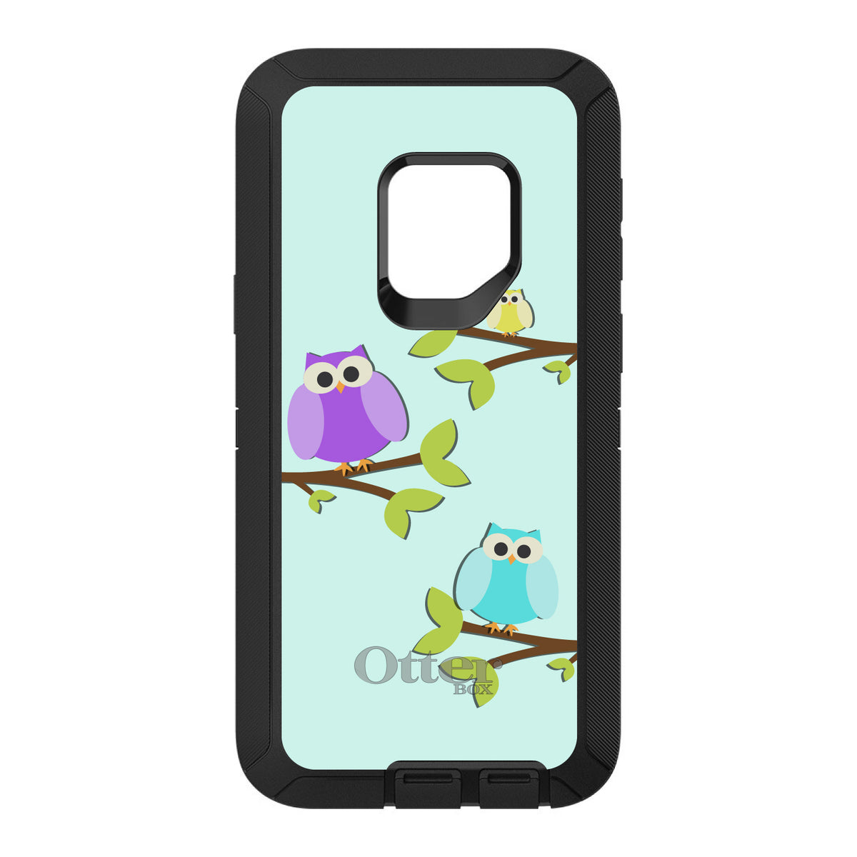 Blue Purple Yellow Owls OtterBox Defender Case for iPhone & Galaxy, view 11