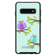 DistinctInk™ OtterBox Symmetry Series Case for Apple iPhone / Samsung Galaxy / Google Pixel - Blue Purple Yellow Owls