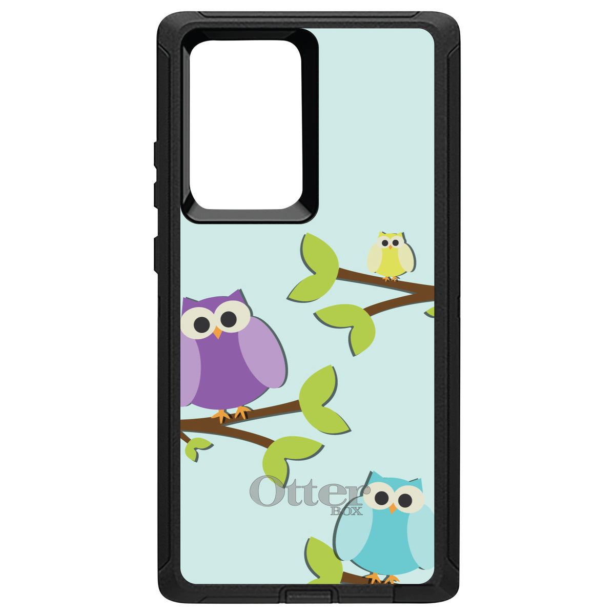Blue Purple Yellow Owls OtterBox Defender Case for iPhone & Galaxy, view 13