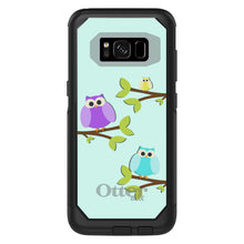 DistinctInk™ OtterBox Commuter Series Case for Apple iPhone or Samsung Galaxy - Blue Purple Yellow Owls