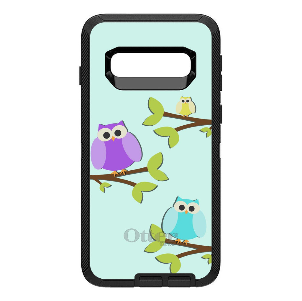 Blue Purple Yellow Owls OtterBox Defender Case for iPhone & Galaxy, view 9