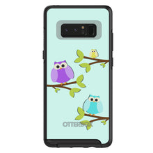 DistinctInk™ OtterBox Symmetry Series Case for Apple iPhone / Samsung Galaxy / Google Pixel - Blue Purple Yellow Owls