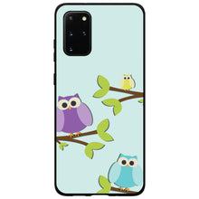 DistinctInk® Hard Plastic Snap-On Case for Apple iPhone or Samsung Galaxy - Blue Purple Yellow Owls