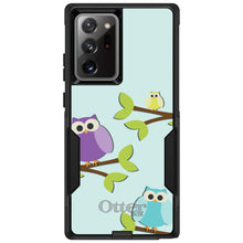 DistinctInk™ OtterBox Commuter Series Case for Apple iPhone or Samsung Galaxy - Blue Purple Yellow Owls