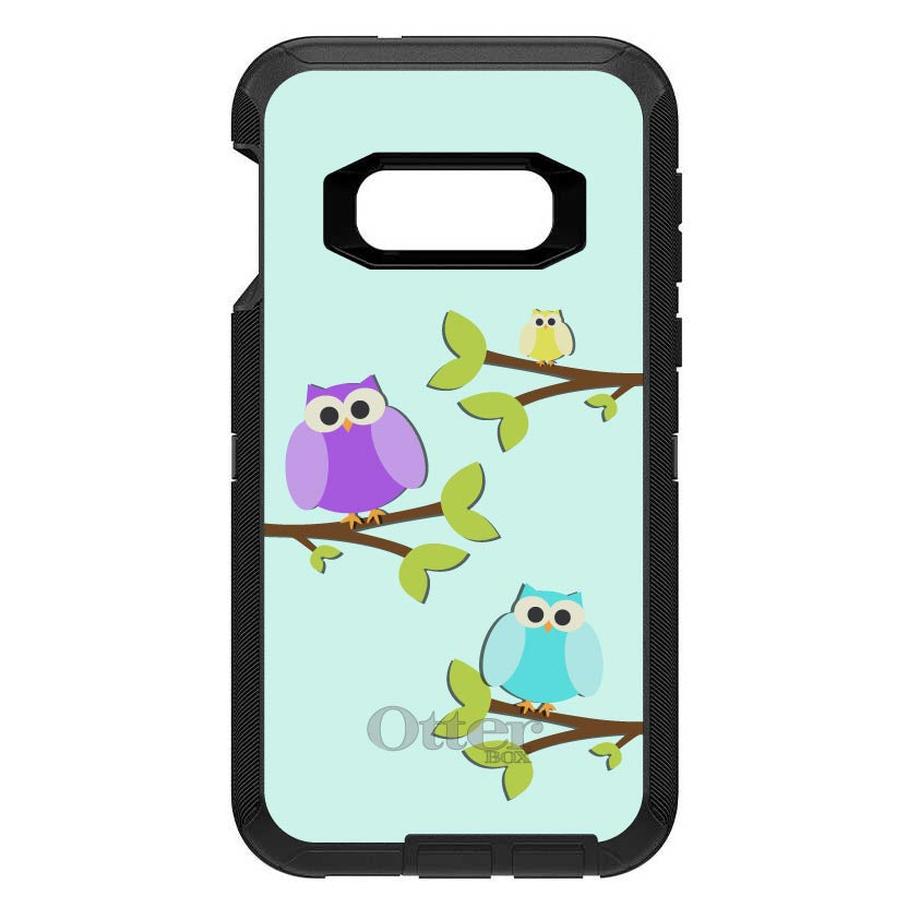 Blue Purple Yellow Owls OtterBox Defender Case for iPhone & Galaxy, view 10