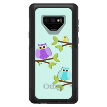 DistinctInk™ OtterBox Commuter Series Case for Apple iPhone or Samsung Galaxy - Blue Purple Yellow Owls