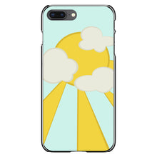 DistinctInk® Hard Plastic Snap-On Case for Apple iPhone or Samsung Galaxy - Blue Yellow Sun Sky Clouds