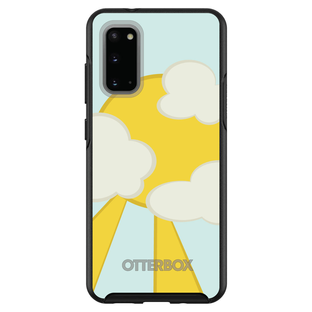 Blue Yellow Sun Sky Clouds OtterBox Symmetry Case for iPhone & Galaxy, view 5