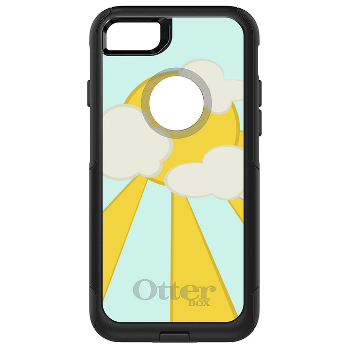 DistinctInk OtterBox Commuter Series Case for Apple iPhone or Samsung Galaxy - Blue Yellow Sun Sky Clouds
