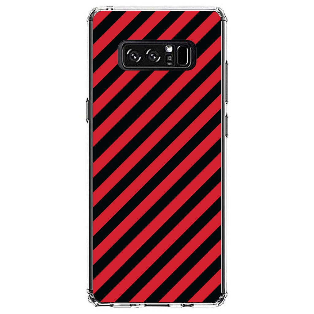 Black Red Diagonal Stripes Clear Shockproof iPhone Case, view 12
