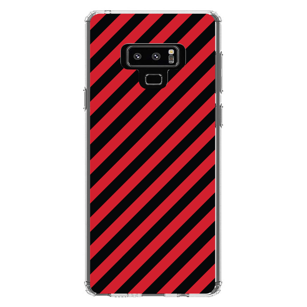 Black Red Diagonal Stripes Clear Shockproof iPhone Case, view 11