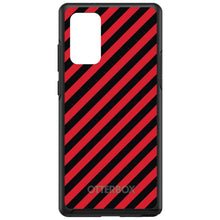 DistinctInk™ OtterBox Symmetry Series Case for Apple iPhone / Samsung Galaxy / Google Pixel - Black Red Diagonal Stripes