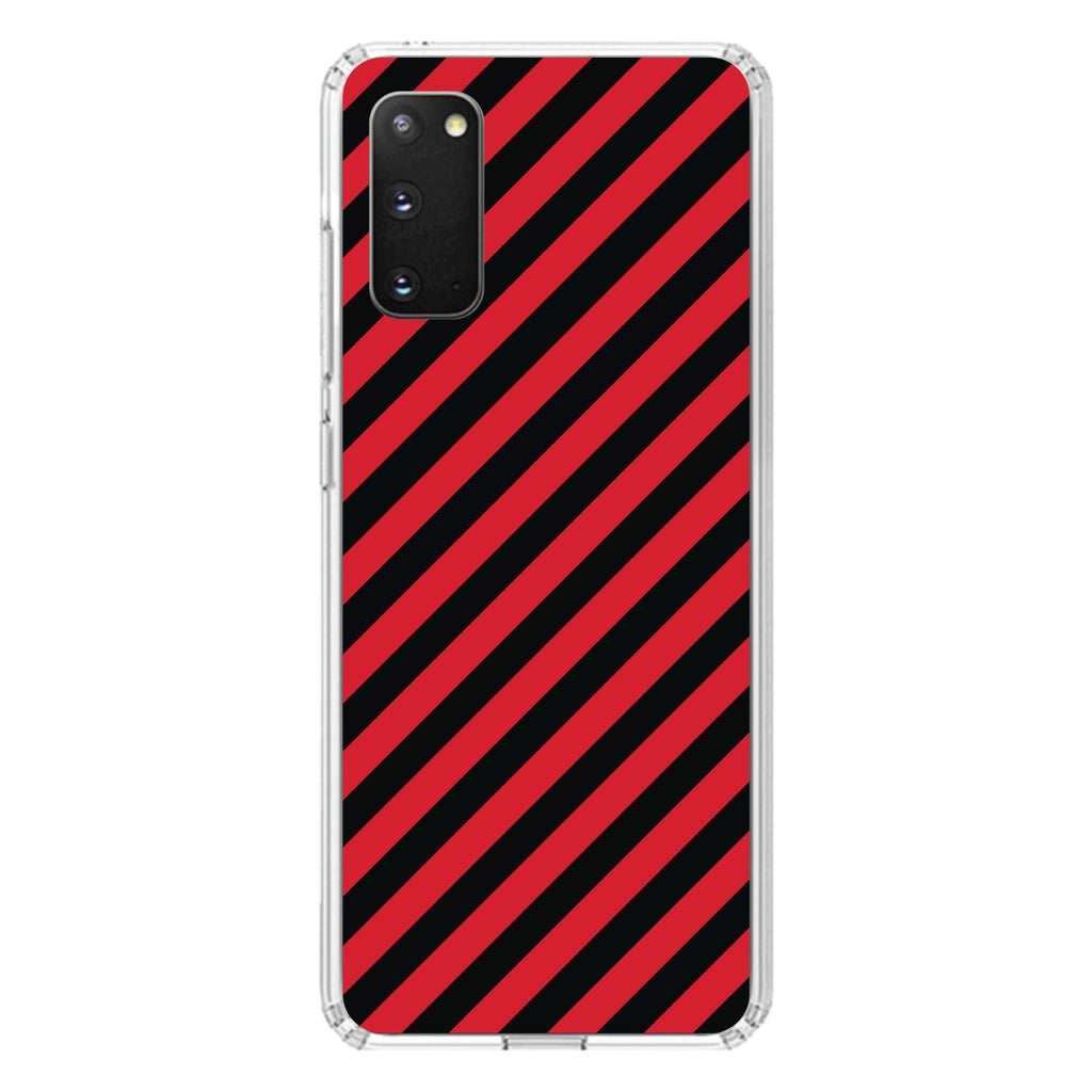 Black Red Diagonal Stripes Clear Shockproof iPhone Case, view 15