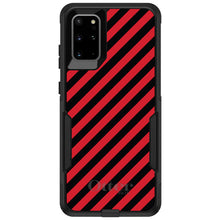 DistinctInk™ OtterBox Commuter Series Case for Apple iPhone or Samsung Galaxy - Black Red Diagonal Stripes