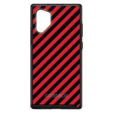 DistinctInk™ OtterBox Symmetry Series Case for Apple iPhone / Samsung Galaxy / Google Pixel - Black Red Diagonal Stripes