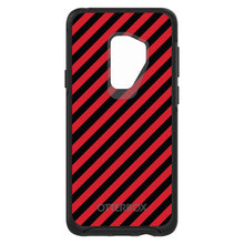 DistinctInk™ OtterBox Symmetry Series Case for Apple iPhone / Samsung Galaxy / Google Pixel - Black Red Diagonal Stripes
