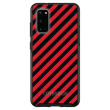 DistinctInk™ OtterBox Symmetry Series Case for Apple iPhone / Samsung Galaxy / Google Pixel - Black Red Diagonal Stripes