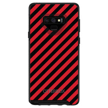 DistinctInk™ OtterBox Symmetry Series Case for Apple iPhone / Samsung Galaxy / Google Pixel - Black Red Diagonal Stripes