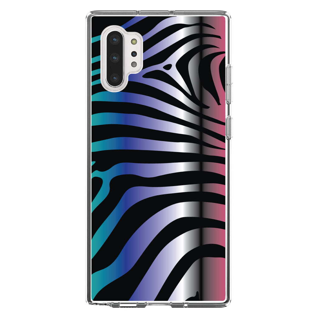 Black Pink Teal Blue Zebra Clear Shockproof iPhone Case, view 10