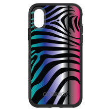 DistinctInk™ OtterBox Symmetry Series Case for Apple iPhone / Samsung Galaxy / Google Pixel - Black Pink Teal Blue Zebra