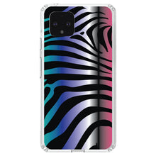 DistinctInk® Clear Shockproof Hybrid Case for Apple iPhone / Samsung Galaxy / Google Pixel - Black Pink Teal Blue Zebra