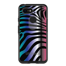 DistinctInk™ OtterBox Symmetry Series Case for Apple iPhone / Samsung Galaxy / Google Pixel - Black Pink Teal Blue Zebra