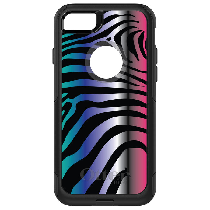 DistinctInk OtterBox Commuter Series Case for Apple iPhone or Samsung Galaxy - Black Pink Teal Blue Zebra