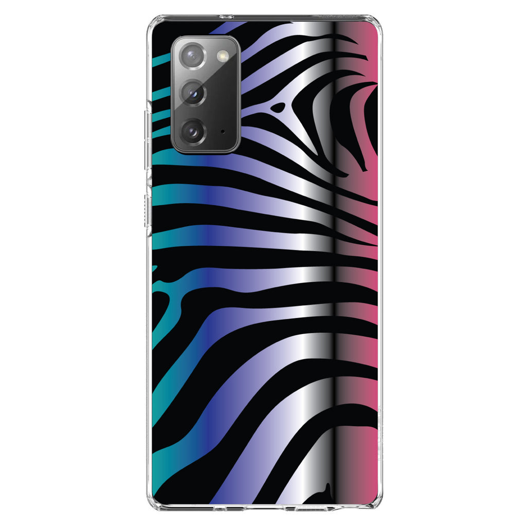 Black Pink Teal Blue Zebra Clear Shockproof iPhone Case, view 7