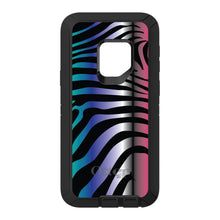 DistinctInk™ OtterBox Defender Series Case for Apple iPhone / Samsung Galaxy / Google Pixel - Black Pink Teal Blue Zebra