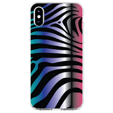 DistinctInk® Clear Shockproof Hybrid Case for Apple iPhone / Samsung Galaxy / Google Pixel - Black Pink Teal Blue Zebra