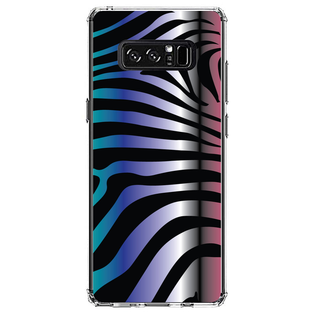 Black Pink Teal Blue Zebra Clear Shockproof iPhone Case, view 12