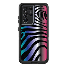 DistinctInk™ OtterBox Defender Series Case for Apple iPhone / Samsung Galaxy / Google Pixel - Black Pink Teal Blue Zebra