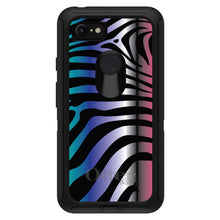 DistinctInk™ OtterBox Defender Series Case for Apple iPhone / Samsung Galaxy / Google Pixel - Black Pink Teal Blue Zebra