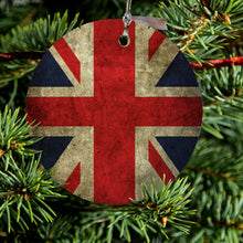 Red White Blue British Flag Old Ceramic Ornament