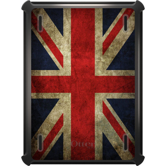DistinctInk™ OtterBox Defender Series Case for Apple iPad / iPad Pro / iPad Air / iPad Mini - Red White Blue British Flag Old