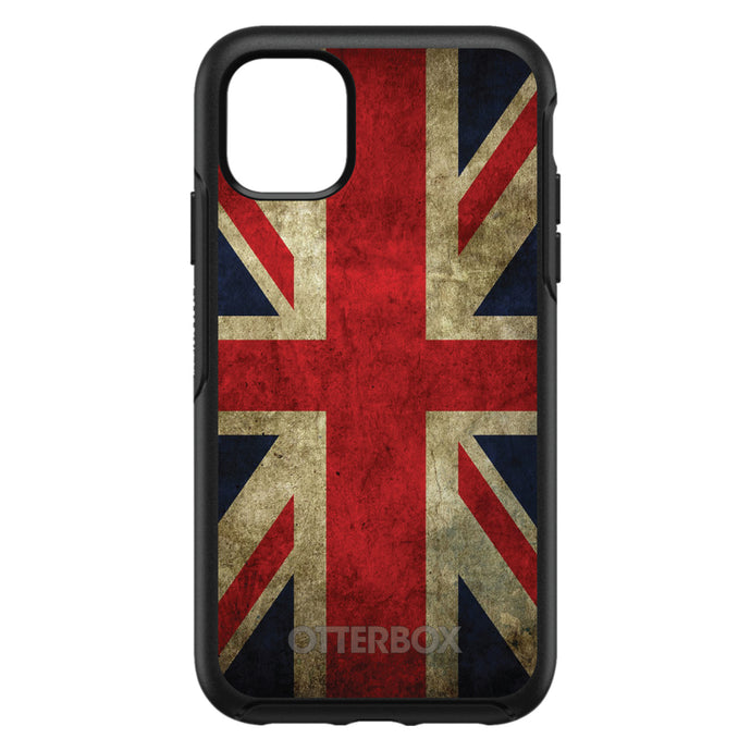 DistinctInk™ OtterBox Symmetry Series Case for Apple iPhone / Samsung Galaxy / Google Pixel - Red White Blue British Flag Old