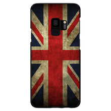 DistinctInk® Hard Plastic Snap-On Case for Apple iPhone or Samsung Galaxy - Red White Blue British Flag Old