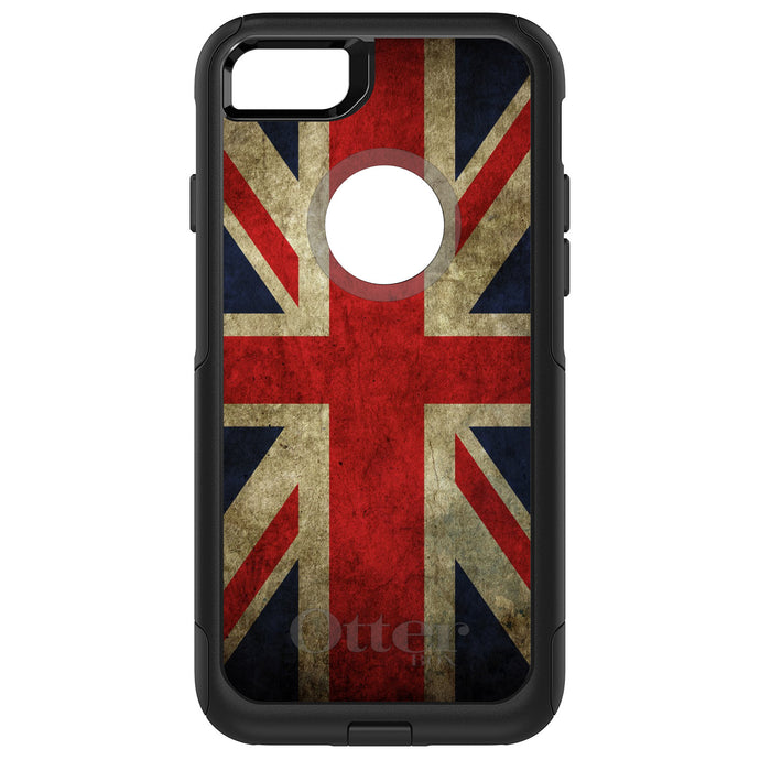 DistinctInk OtterBox Commuter Series Case for Apple iPhone or Samsung Galaxy - Red White Blue British Flag Old