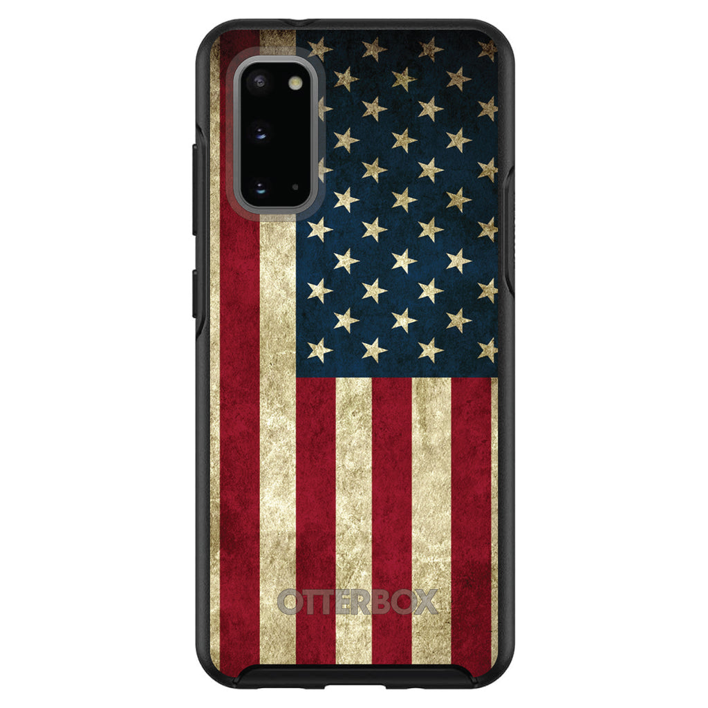 Red White Blue United States Flag Old OtterBox Symmetry Case for iPhone & Galaxy, view 5