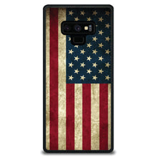 DistinctInk® Hard Plastic Snap-On Case for Apple iPhone or Samsung Galaxy - Red White Blue United States Flag Old