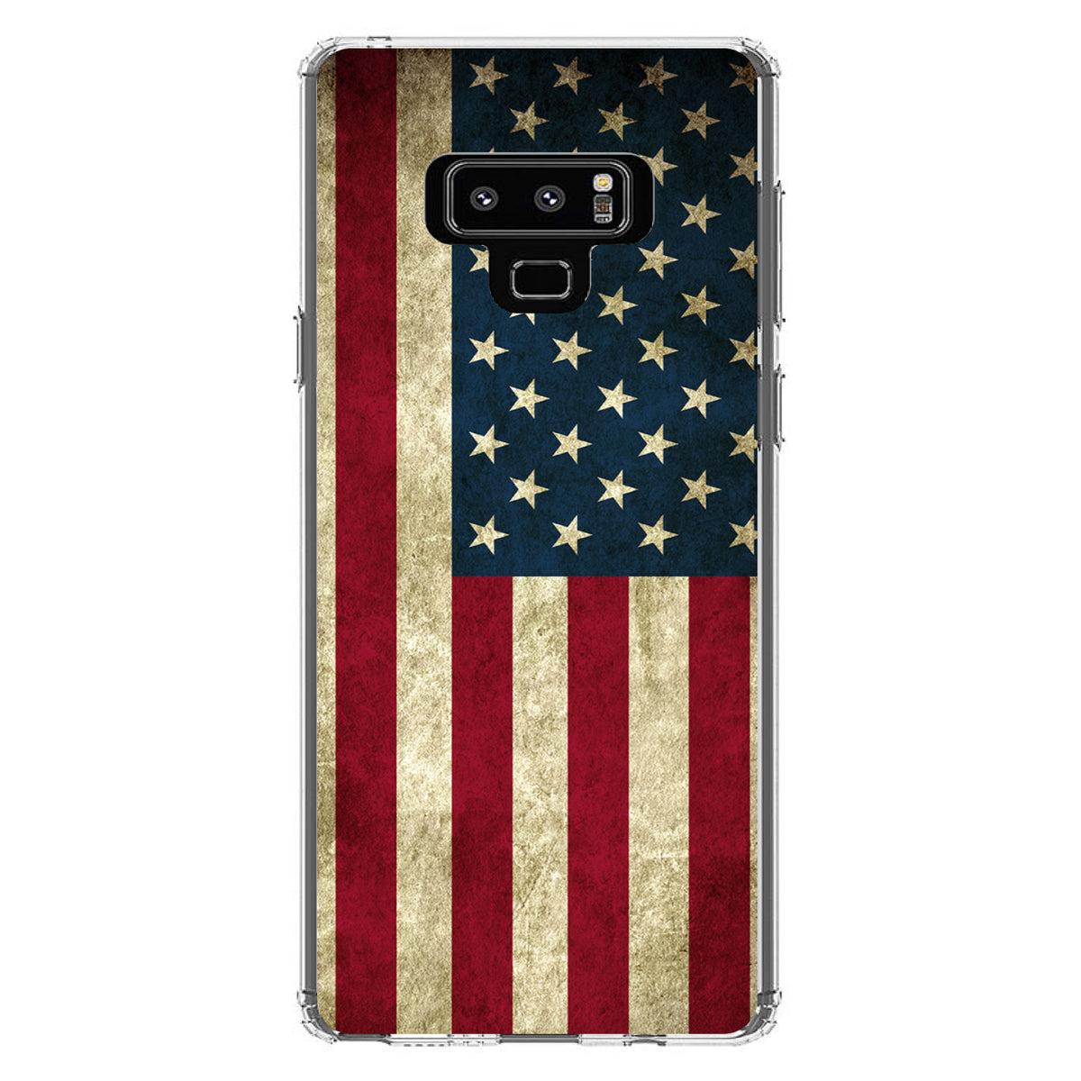 Red White Blue United States Flag Old Clear Shockproof iPhone Case, view 11