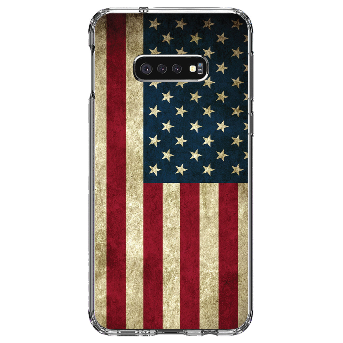 Red White Blue United States Flag Old Clear Shockproof iPhone Case, view 18
