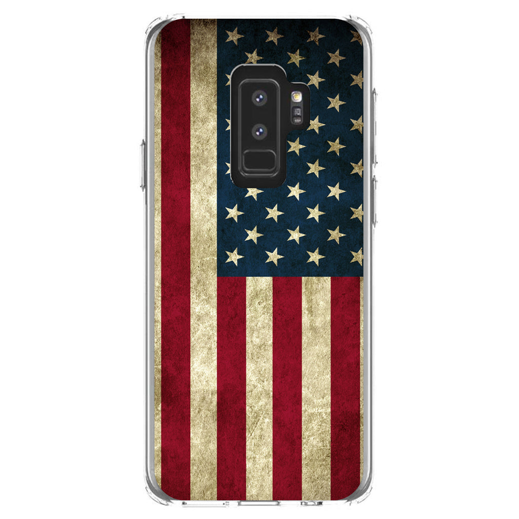 Red White Blue United States Flag Old Clear Shockproof iPhone Case, view 20