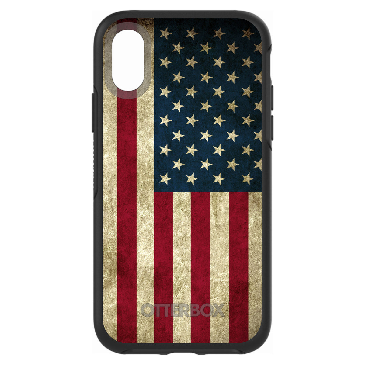 Red White Blue United States Flag Old OtterBox Symmetry Case for iPhone & Galaxy, view 4
