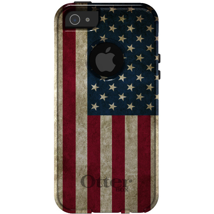 Red White Blue United States Flag Old OtterBox Commuter Case for iPhone & Galaxy, view 5