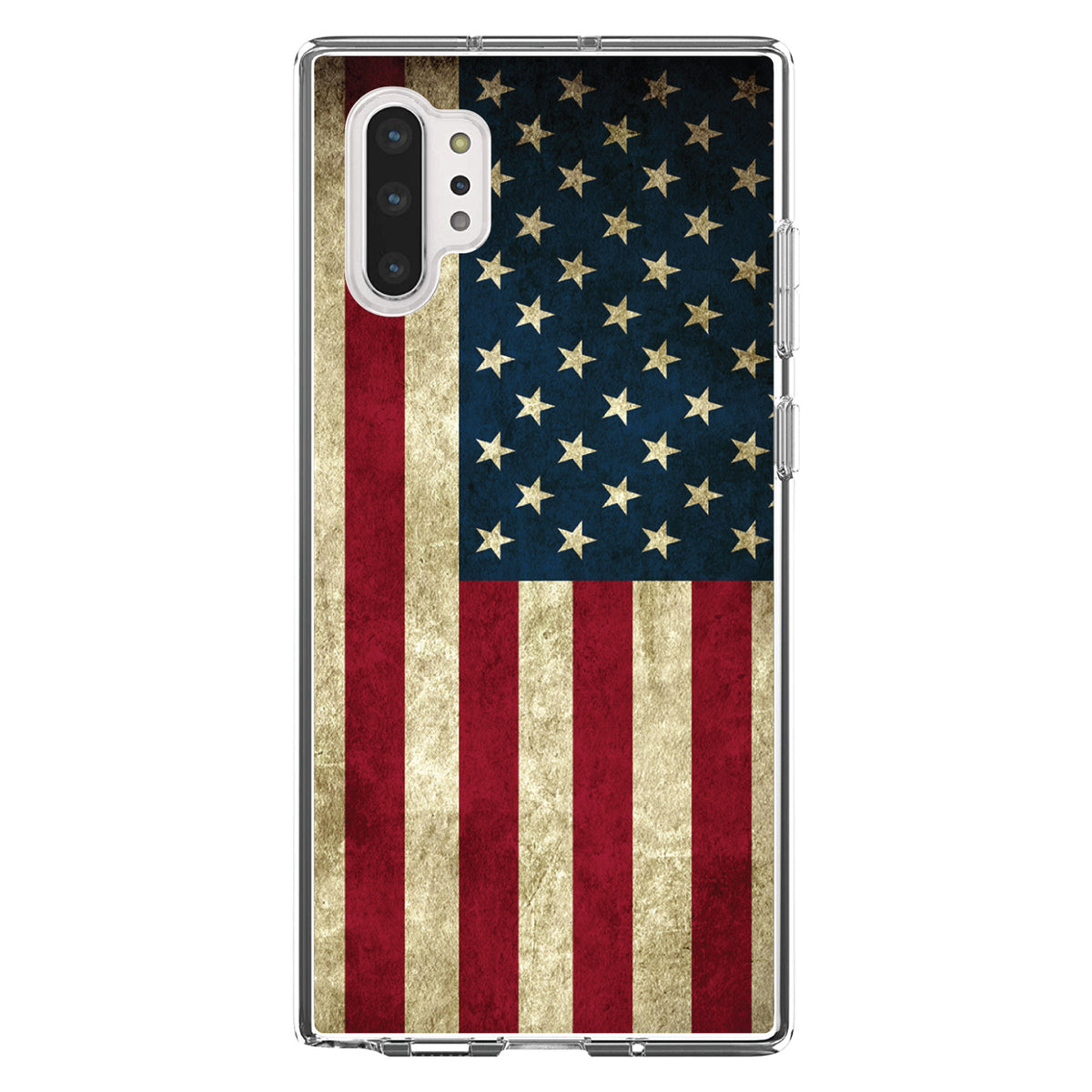 Red White Blue United States Flag Old Clear Shockproof iPhone Case, view 10